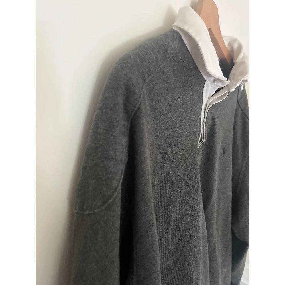 Polo‎ Ralph Lauren Long Sleeve Rugby Shirt XXL Gray Pony Logo